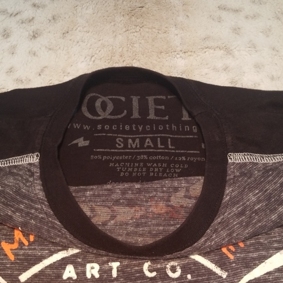 Society Live Free Lighter Weight Long Sleeve Tee S - Picture 4 of 6